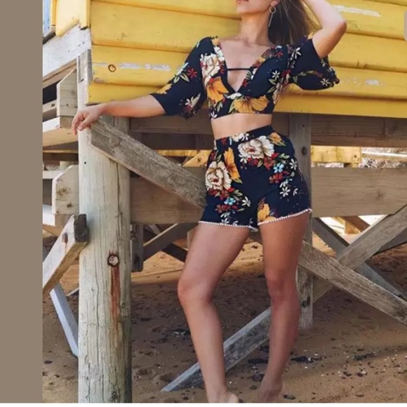 Other - Sexy Floral Boho 2 Piece 🖤 Loose High Waist